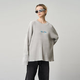 Racing Print Logo Crewneck Knit Sweater - COPPING THREADS - Harsh and Cruel